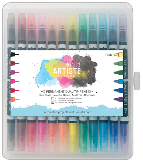 Permanent Dual Tip Pens (12pk) Thick & Thin