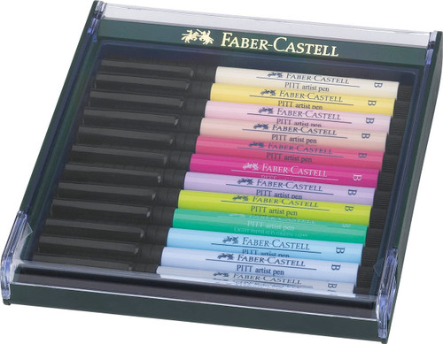 PITT Artist Brush Pen Set of 12 Pastel Tones