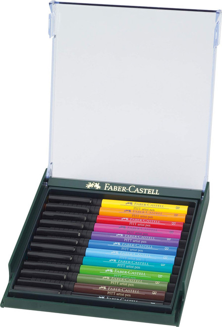 PITT Artist Brush Pen Set of 12 Intensive Colours