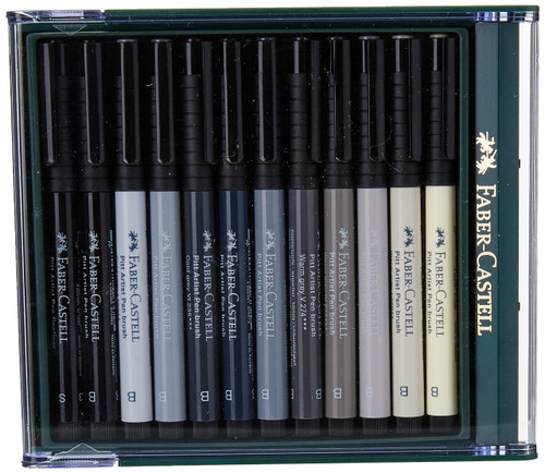 PITT Artist Brush Pen Set of 12 Shades of Grey