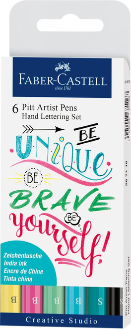 Pitt Pen Handlettering Set - Wallet 6 - Pastels