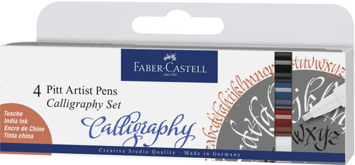 Pitt Artist Pen Calligraphy Wallet of 4 - Classic