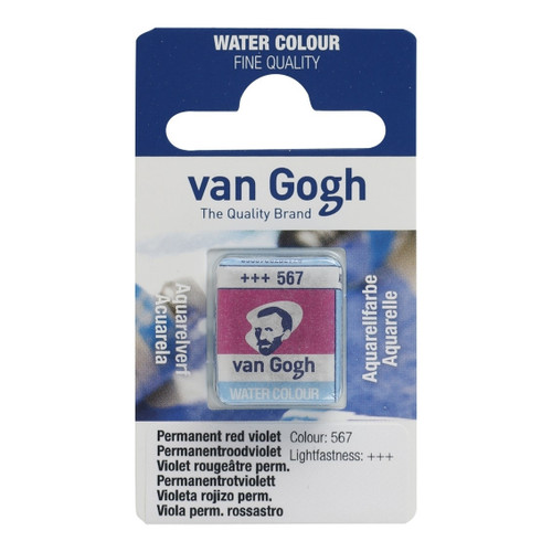 1/2 Pan - Van Gogh Watercolour - Permanent red violet