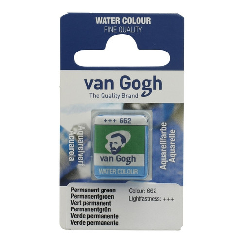 1/2 Pan - Van Gogh Watercolour - Permanent green