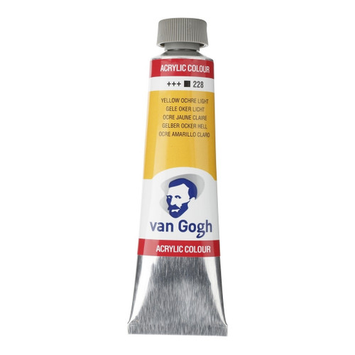 40ml - Van Gogh Acrylic - Yellow ochre light