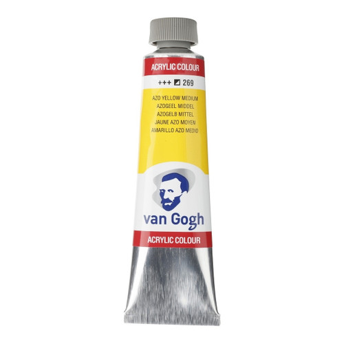 40ml - Van Gogh Acrylic - (Cadm. Equivalent) AZO yellow medium
