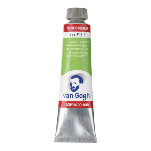 40ml - Van Gogh Acrylic - Permanent green light