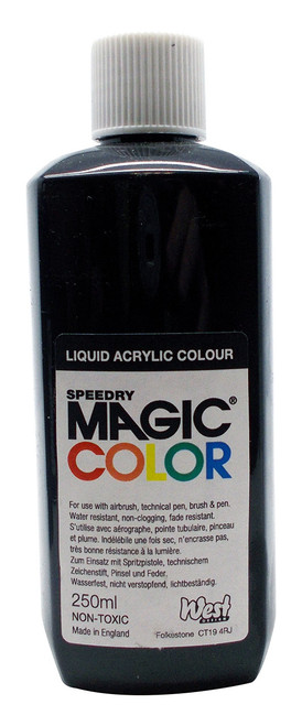 Liquid Acrylic Ink 250ml bottle MC900 Quasar Black (opaque)