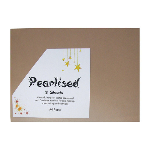A4 Pearlised Paper 100gsm - Pack of 5 Bisque