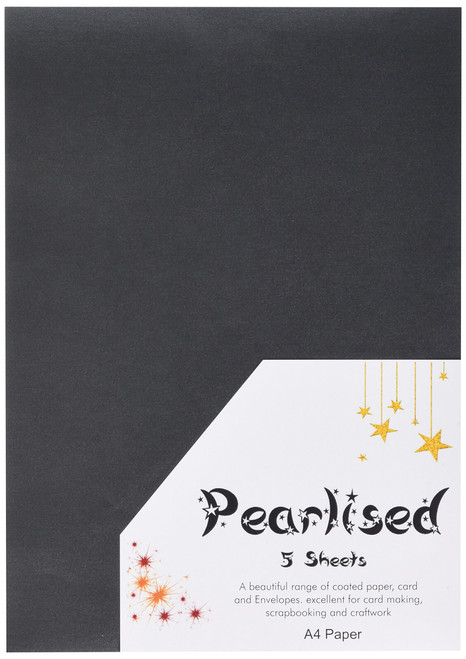 A4 Pearlised Paper 100gsm - Pack of 5 Charcoal