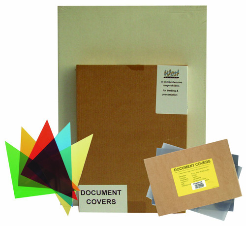 A3 Tinted Film Document Covers 100 Sheets 190nm Red