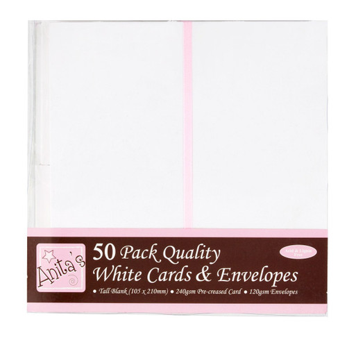 Tall Cards/Envelopes (50pk) - White