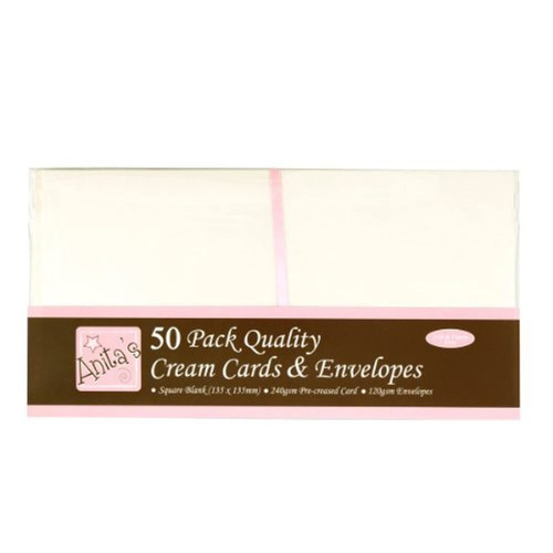 Square Cards/Envelopes (50pk) - Cream