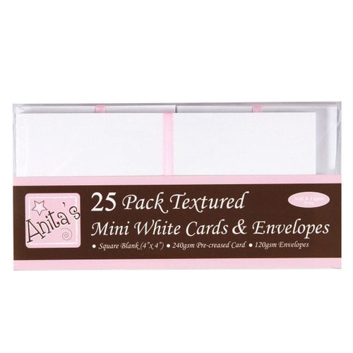 4 x 4 Cards/Envelopes (25pk) - White