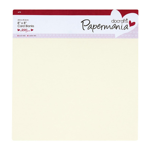 8 x 8 Cards/Envelopes (6pk 300gsm) - Cream