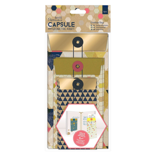 Envelope Bags (6pcs) - Capsule - Geometric Kraft