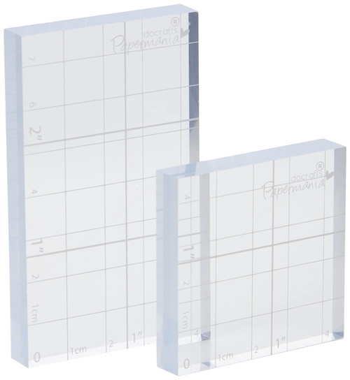 Clear Stamp Blocks (2pk) - 1.75 x 3 & 1.75 x 1.75