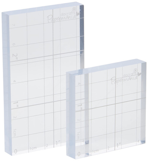 Clear Stamp Blocks (2pk) - 1.75 x 3 & 1.75 x 1.75