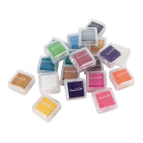 Mini Ink Pads Dye Based (20pk) - Assorted Colours