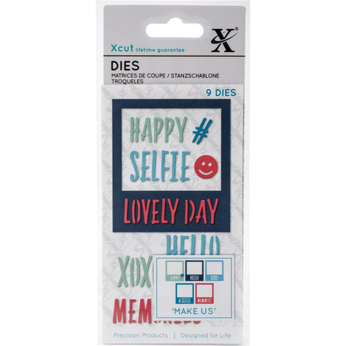 Small Dies (7pcs) - Selfie Frame & Sentiments