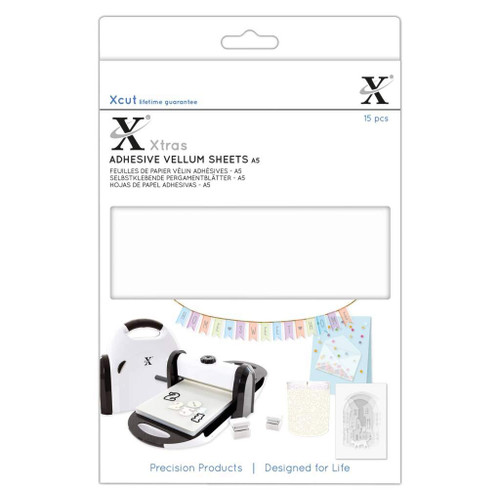 Xcut Xtras A5 Adhesive Vellum Sheets (15pcs) - White
