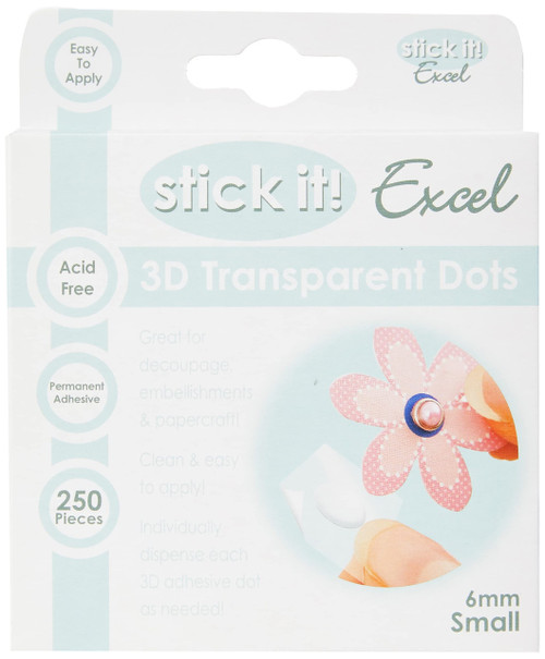 Excel 3D Transparent Dots - Small (6mm)