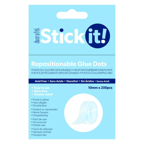 Repositionable Glue Dots (200pcs) - 10mm