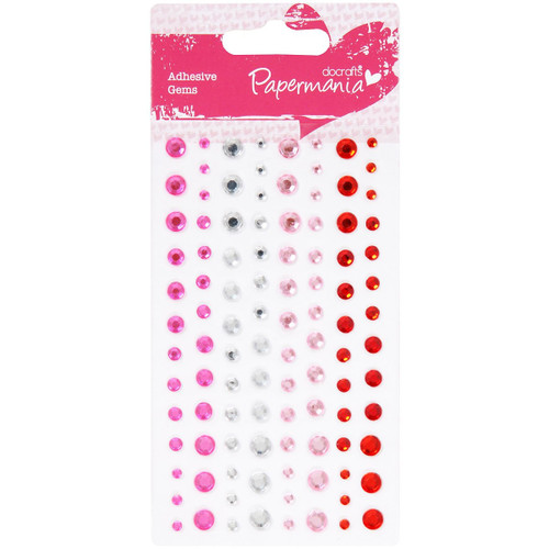 Adhesive Stones (104pcs) - Capsule - Red Hot