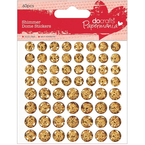 Shimmer Dome Stickers (60pcs) - Gold