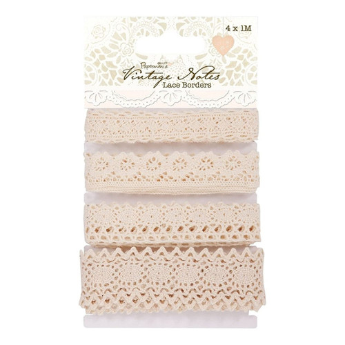 1m Lace Borders (4pcs) - Vintage Notes