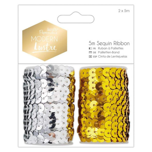 5m Sequin Ribbon (2pk) - Modern Lustre