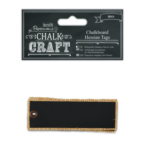 Chalkboard Hessian Tags (6pcs)