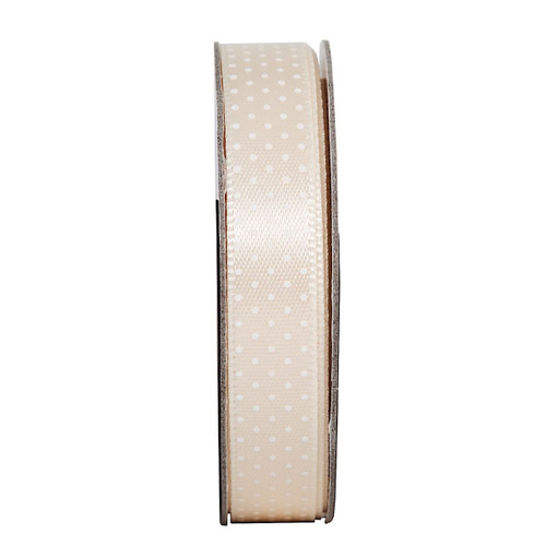 3m Ribbon - Spotted - Cream Blush