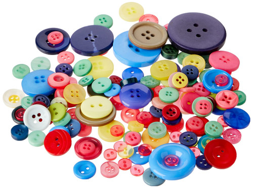Assorted Buttons (50g) - Brights
