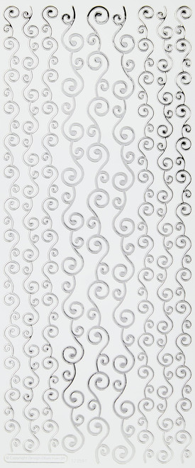 Outline Stickers - Border - Silver on White