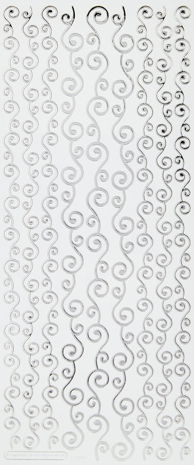 Outline Stickers - Border - Silver on White
