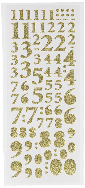 Glitterations - Numbers - Gold