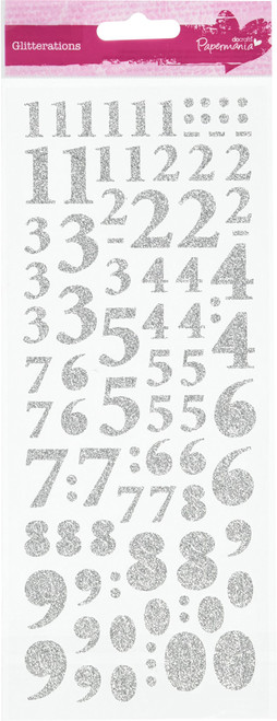 Glitterations - Numbers - Silver