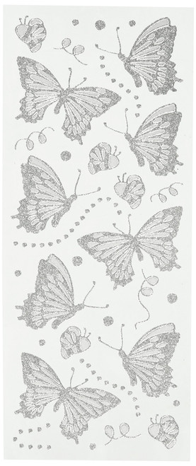 Glitterations - Butterflies - Silver