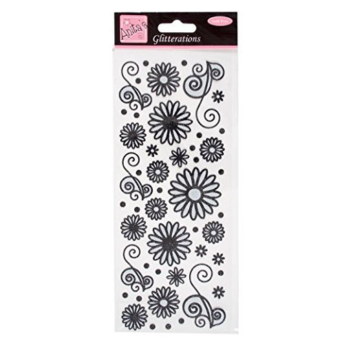 Glitterations - Flowers - Black