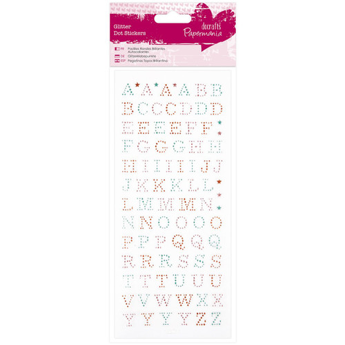 Glitter Dot Stickers - Upper Case Alphabet