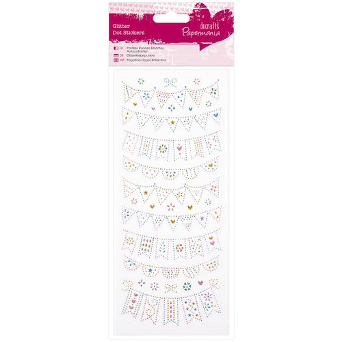 Glitter Dot Stickers - Bunting