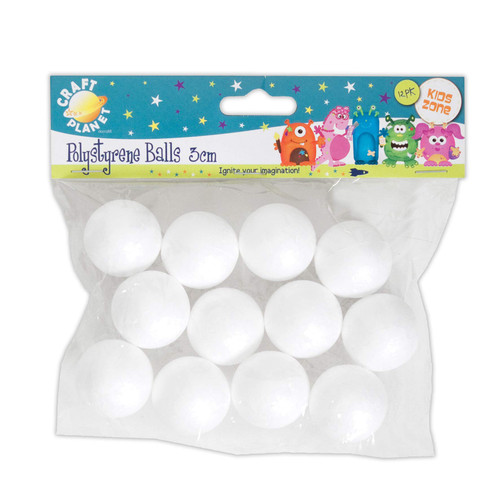 3cm Polystyrene Balls (12pcs)