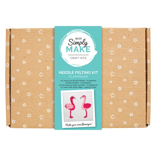 Needle Felting Kit (2pk) - Simply Make - Flamingos