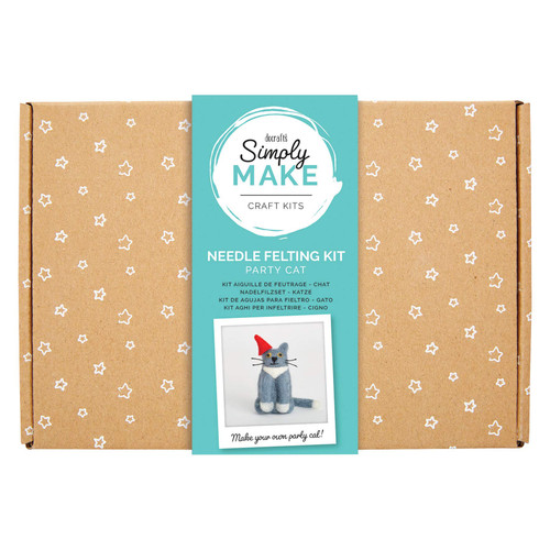 Needle Felting Kit - Simply Make - Party Cat