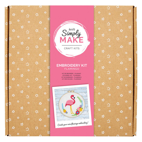 Embroidery Kit - Simply Make - Flamingo