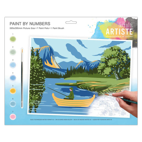 Large Paint By Numbers - Lakes & Mountains