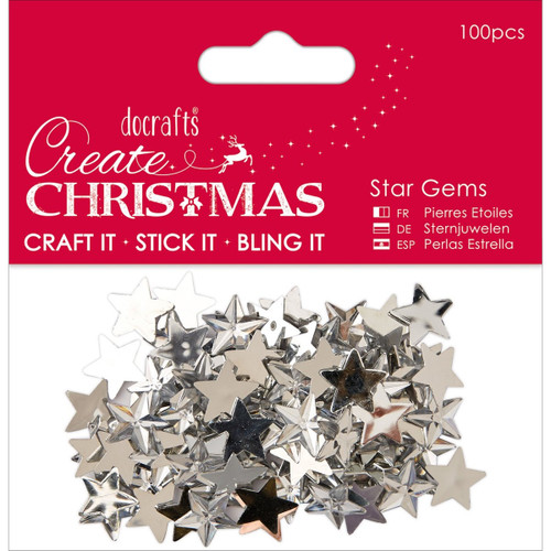 Star Gems (100pcs) - Silver