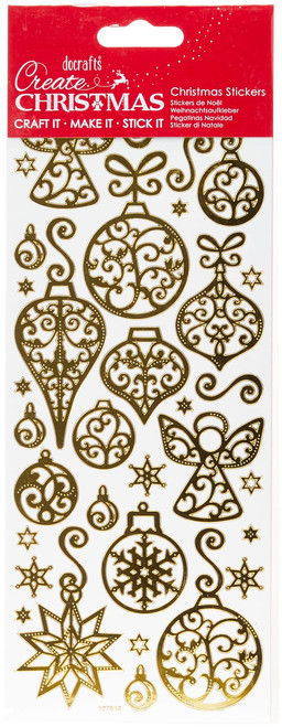 Gold Outline Stickers - Angels