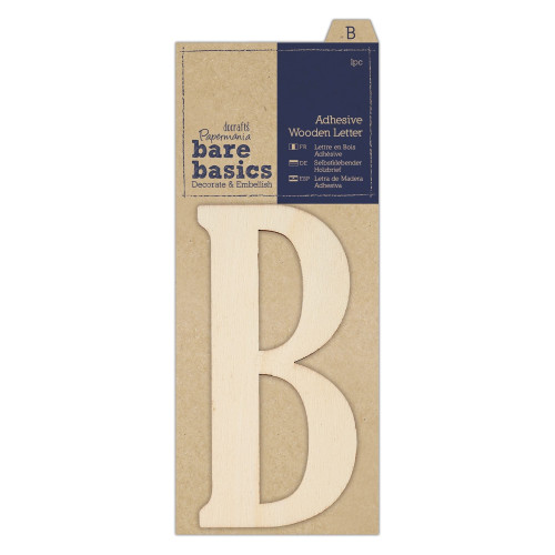 Adhesive Wooden Letter B (1pc)